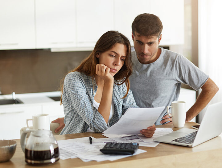 couple reviewing financials